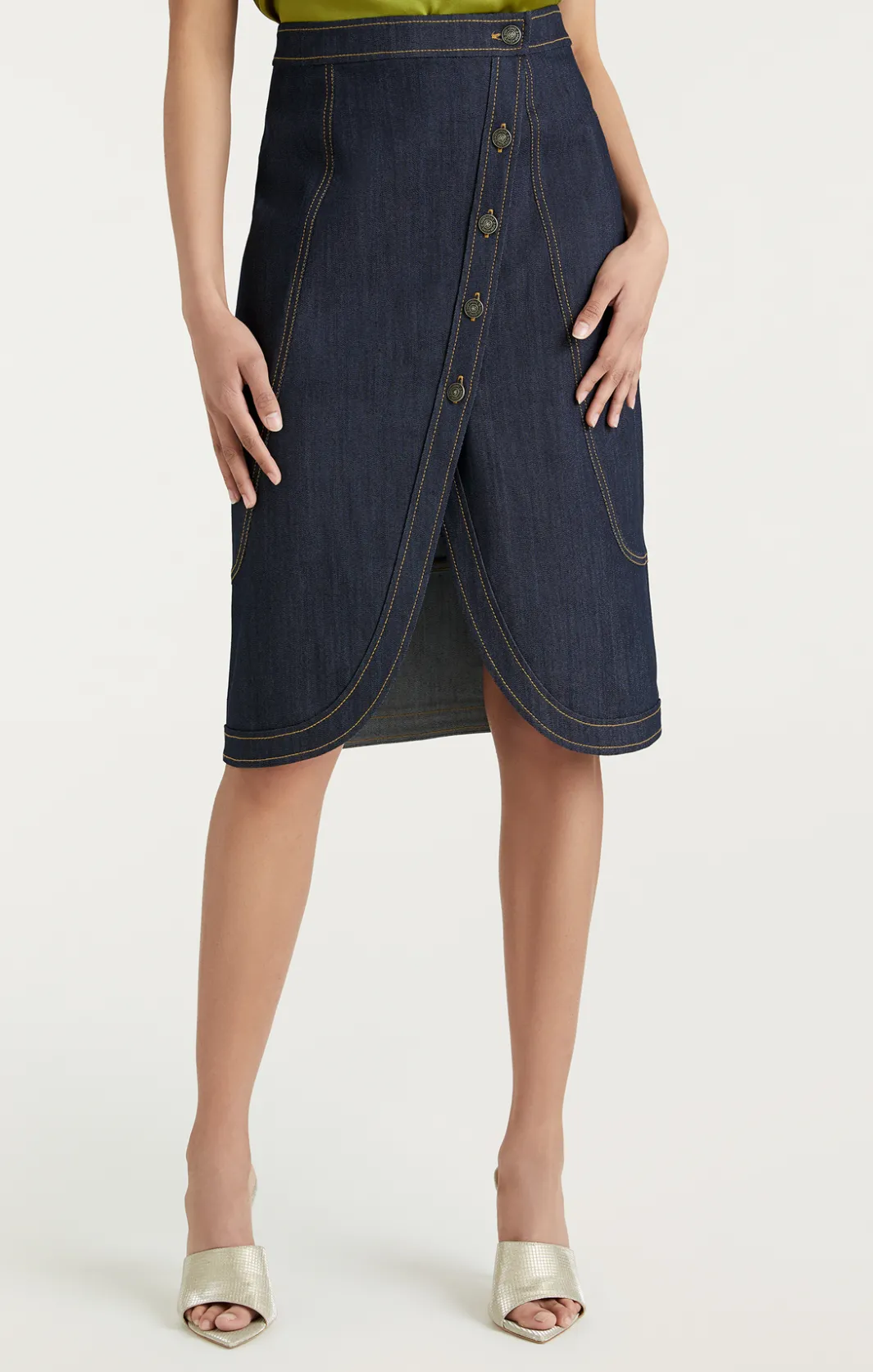 Denim | Skirts<Cinq à Sept Acacia Skirt Indigo
