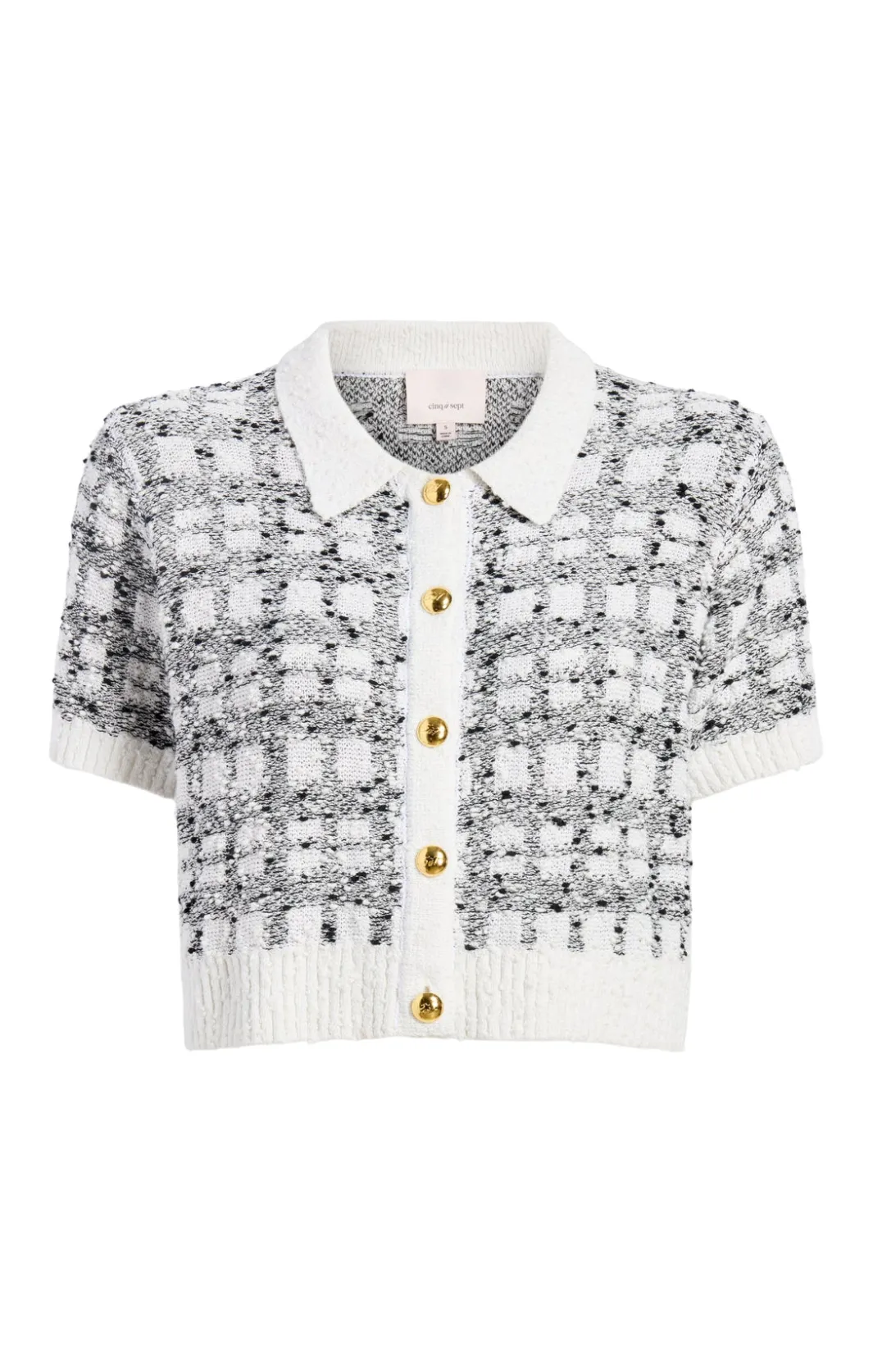 Sweaters & Knits | Sweaters & Knits<Cinq à Sept Adalee Cropped Cardigan Black/white