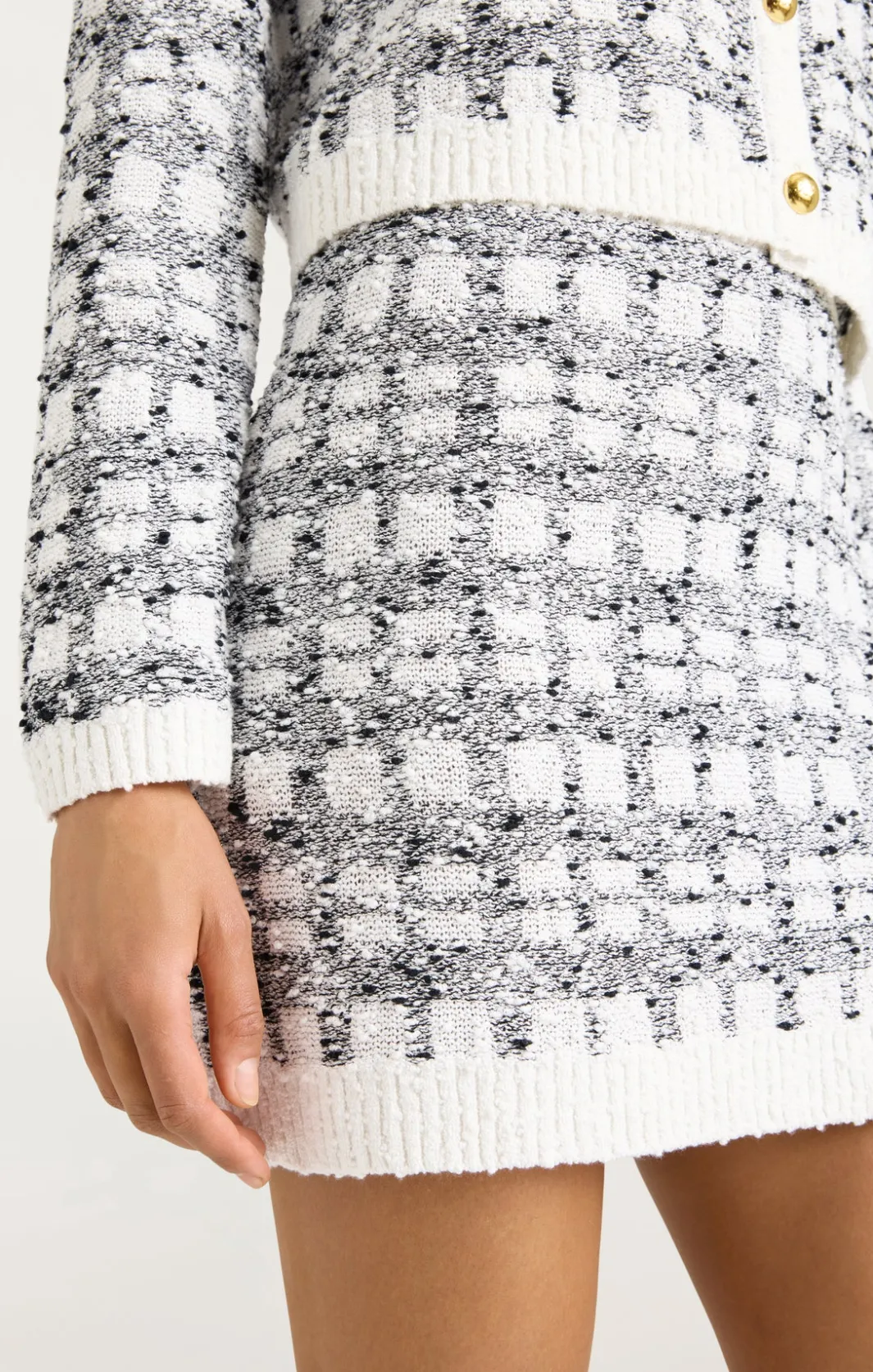 Sweaters & Knits | Sweaters & Knits<Cinq à Sept Adalee Mini Skirt Black/white