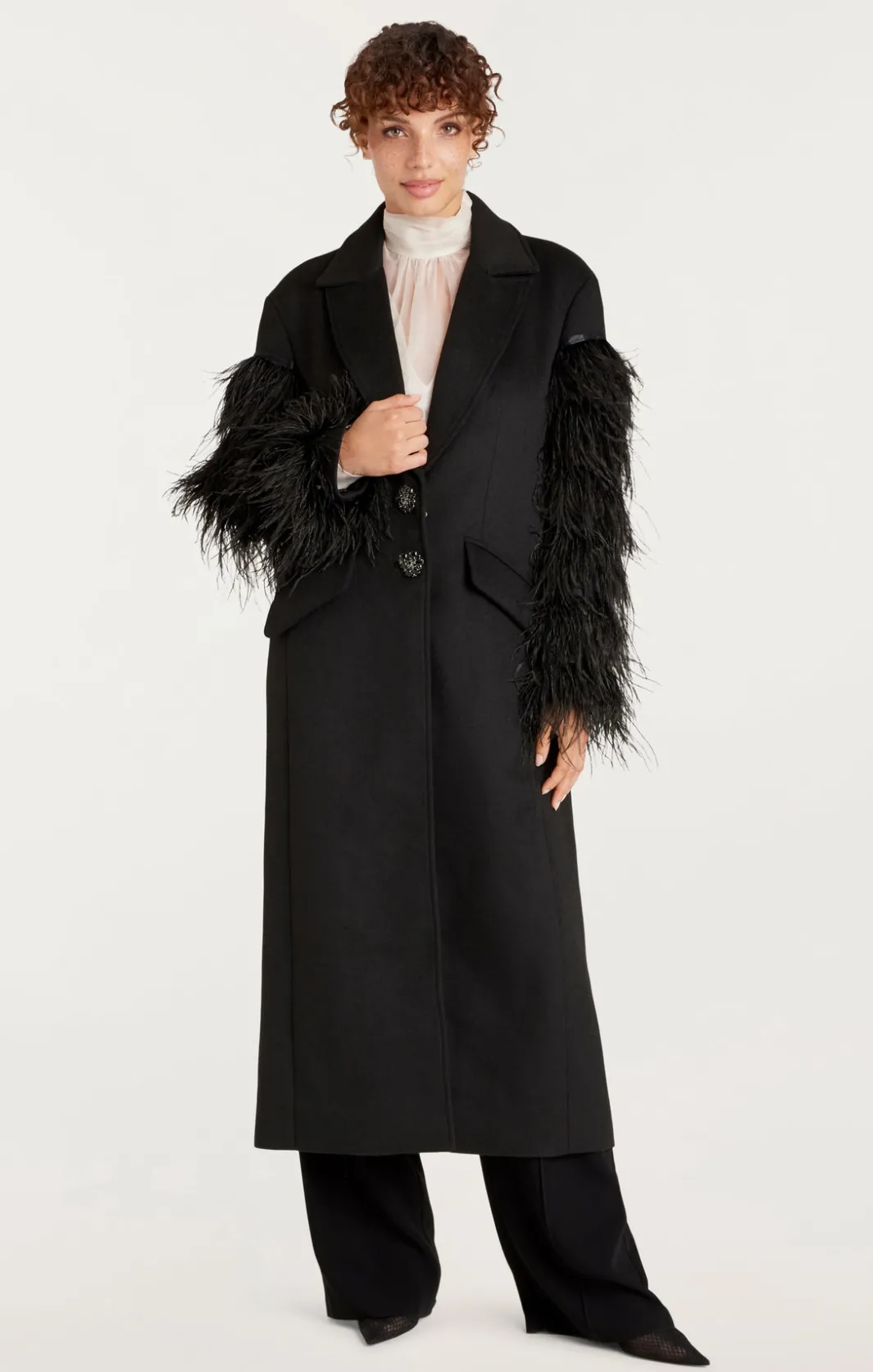 Outerwear<Cinq à Sept Ali Coat Black