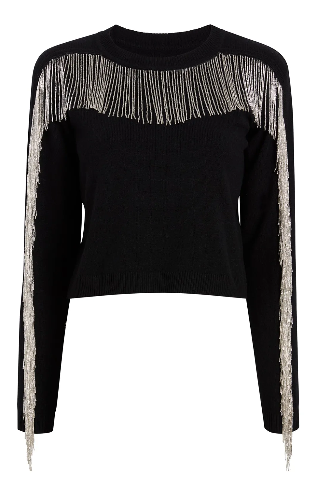Long Sleeve Tops | Sweaters & Knits<Cinq à Sept Althea Sweater Black/silver