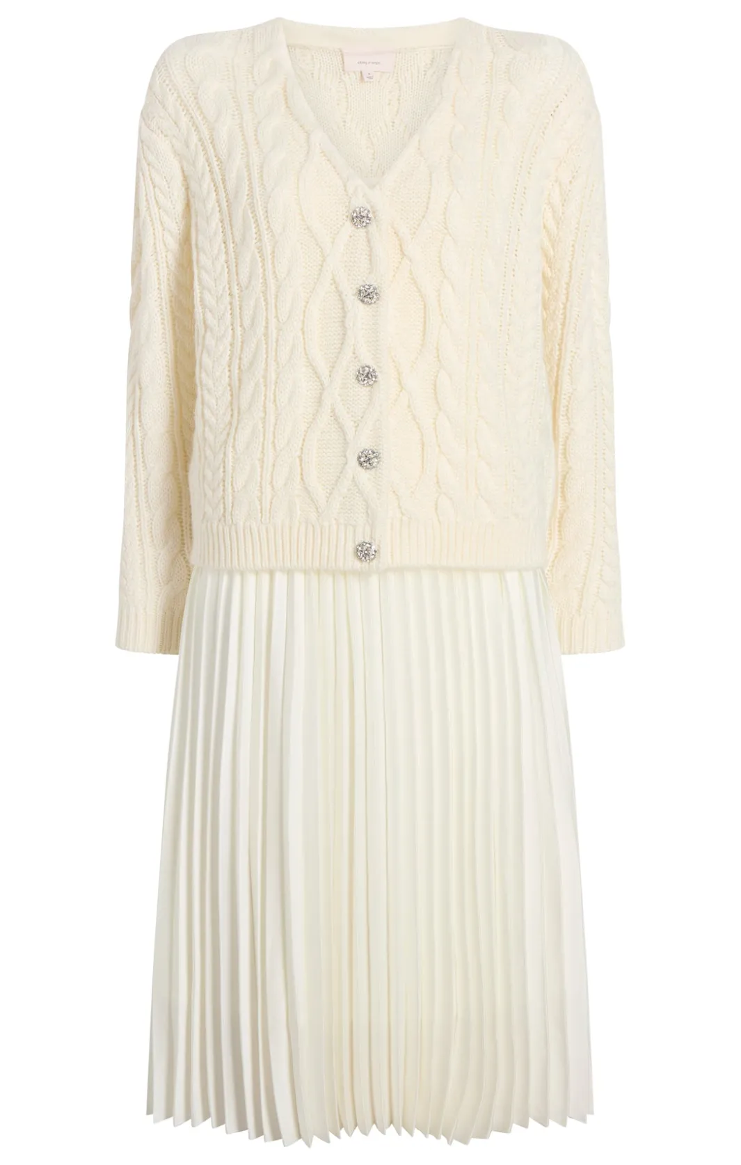 Midi | Sweaters & Knits<Cinq à Sept Amandine Cardigan Dress Ivory
