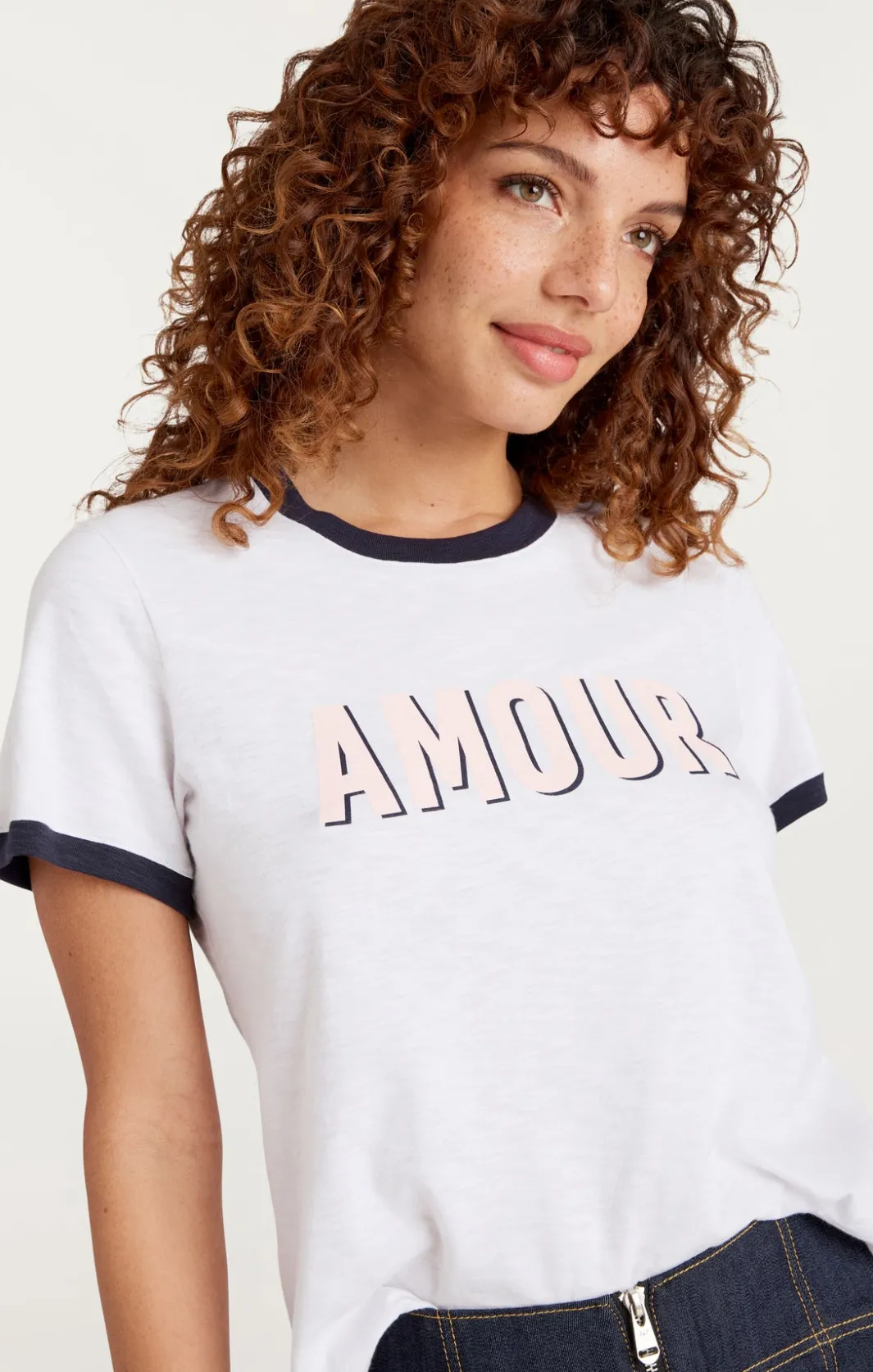 Tees & Pullovers<Cinq à Sept Amour Ringer Tee White
