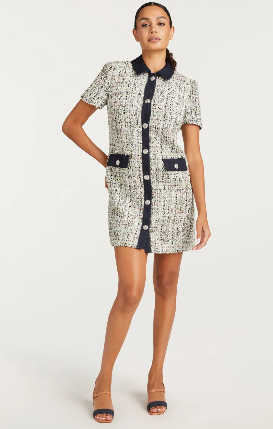 Mini<Cinq à Sept Anya Boucle Pammy Dress PatinaMulti