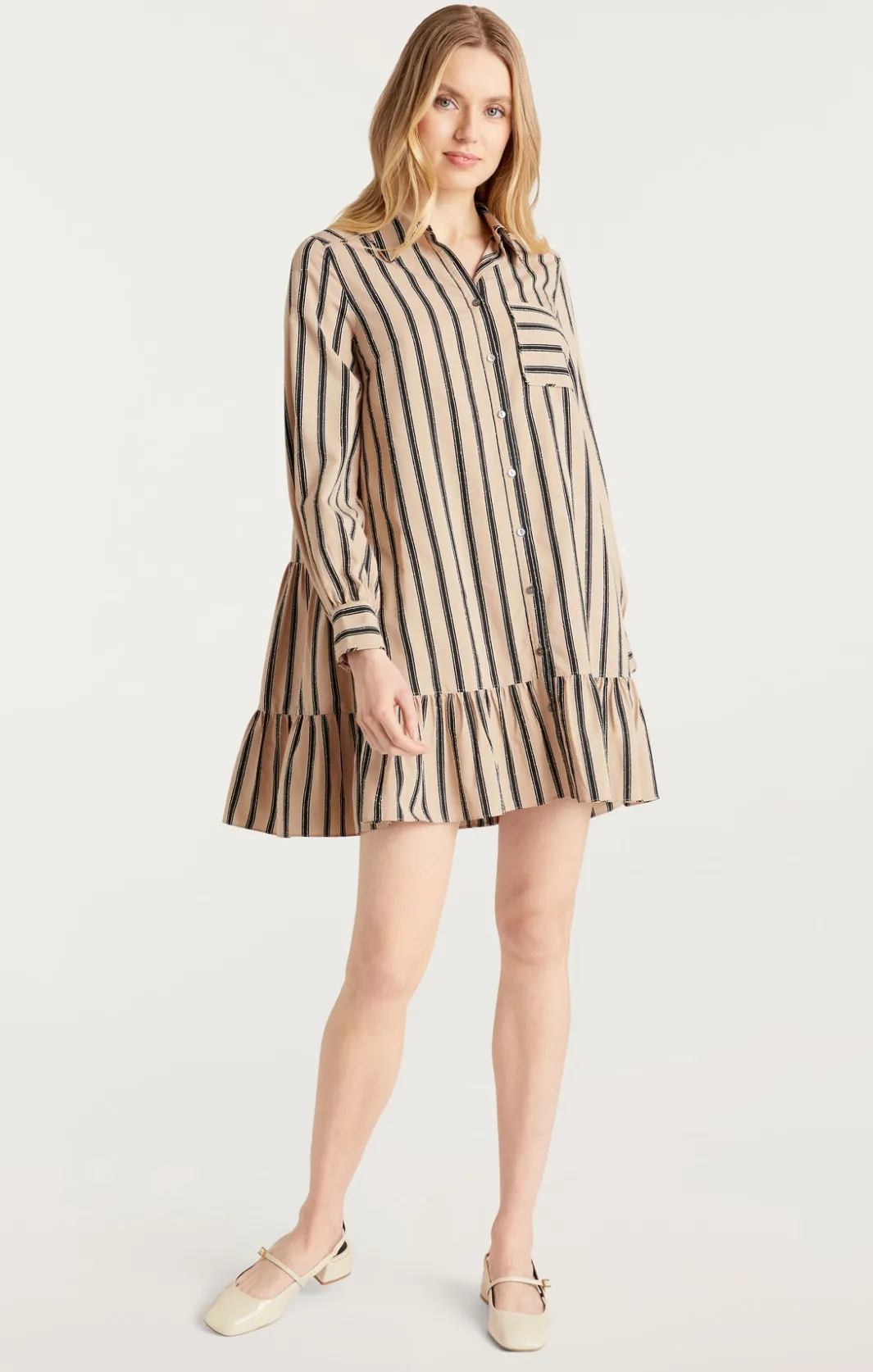 Mini<Cinq à Sept Arlette Dress Khaki/Black