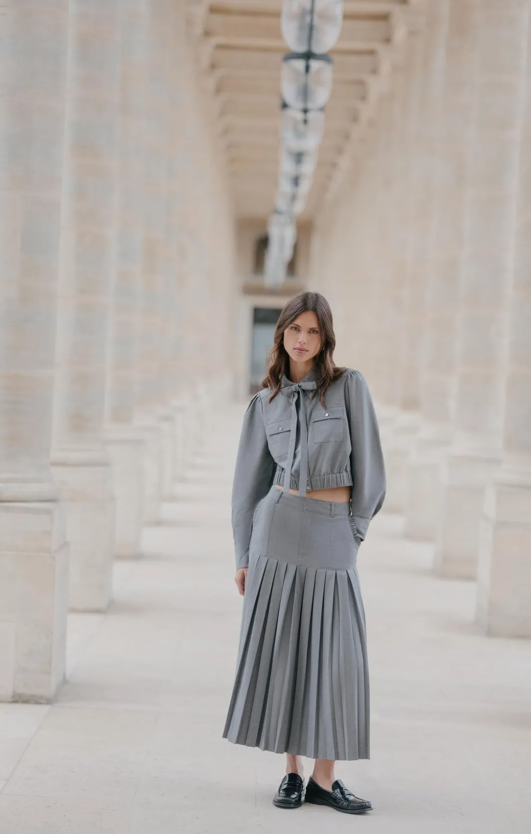 Skirts<Cinq à Sept Bane Skirt SteelGrey
