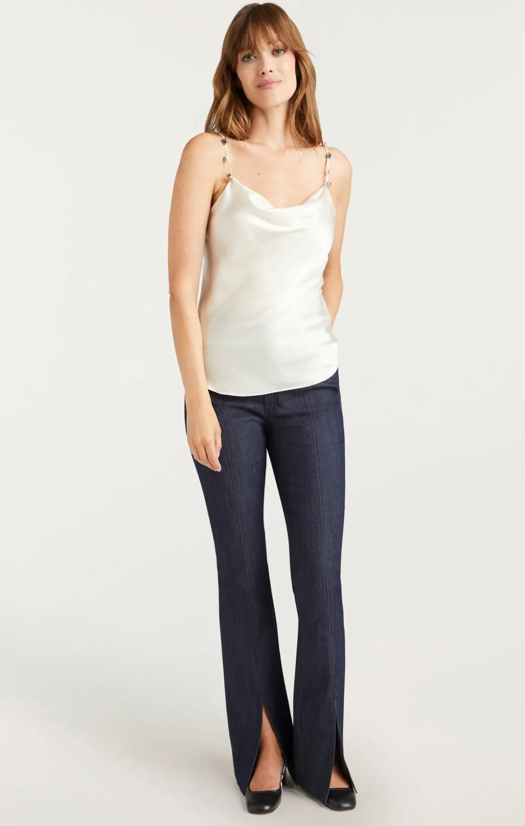 Tank Tops & Camisoles<Cinq à Sept Bohemian Rhinestone Marta Cami Ivory