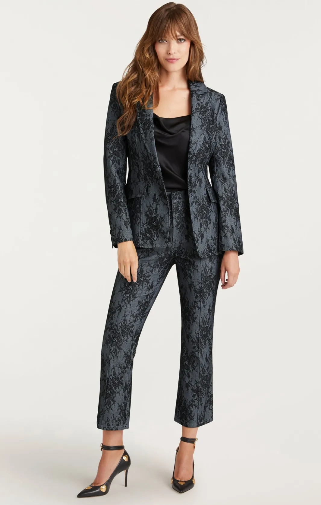 Blazers | Denim<Cinq à Sept Bonded Lace Sallie Blazer LightIndigo/Black
