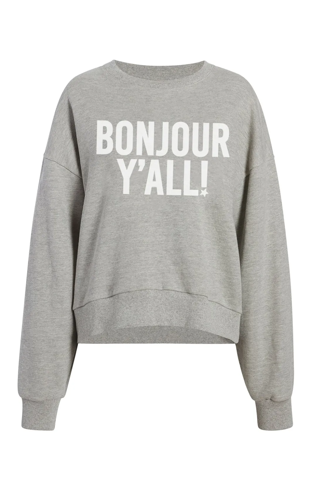 Long Sleeve Tops | Sweaters & Knits<Cinq à Sept Bonjour Y'all Brandy Pullover HeatherGrey/white