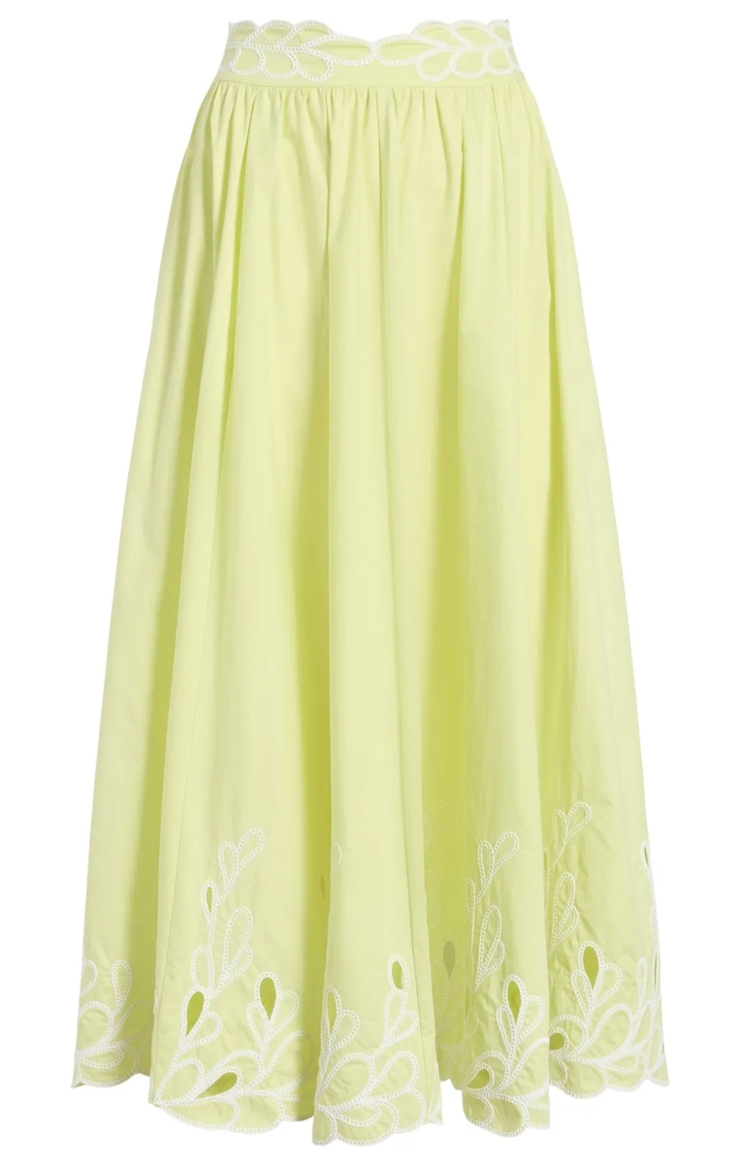 Skirts<Cinq à Sept Bowen Skirt LimeKiss/White