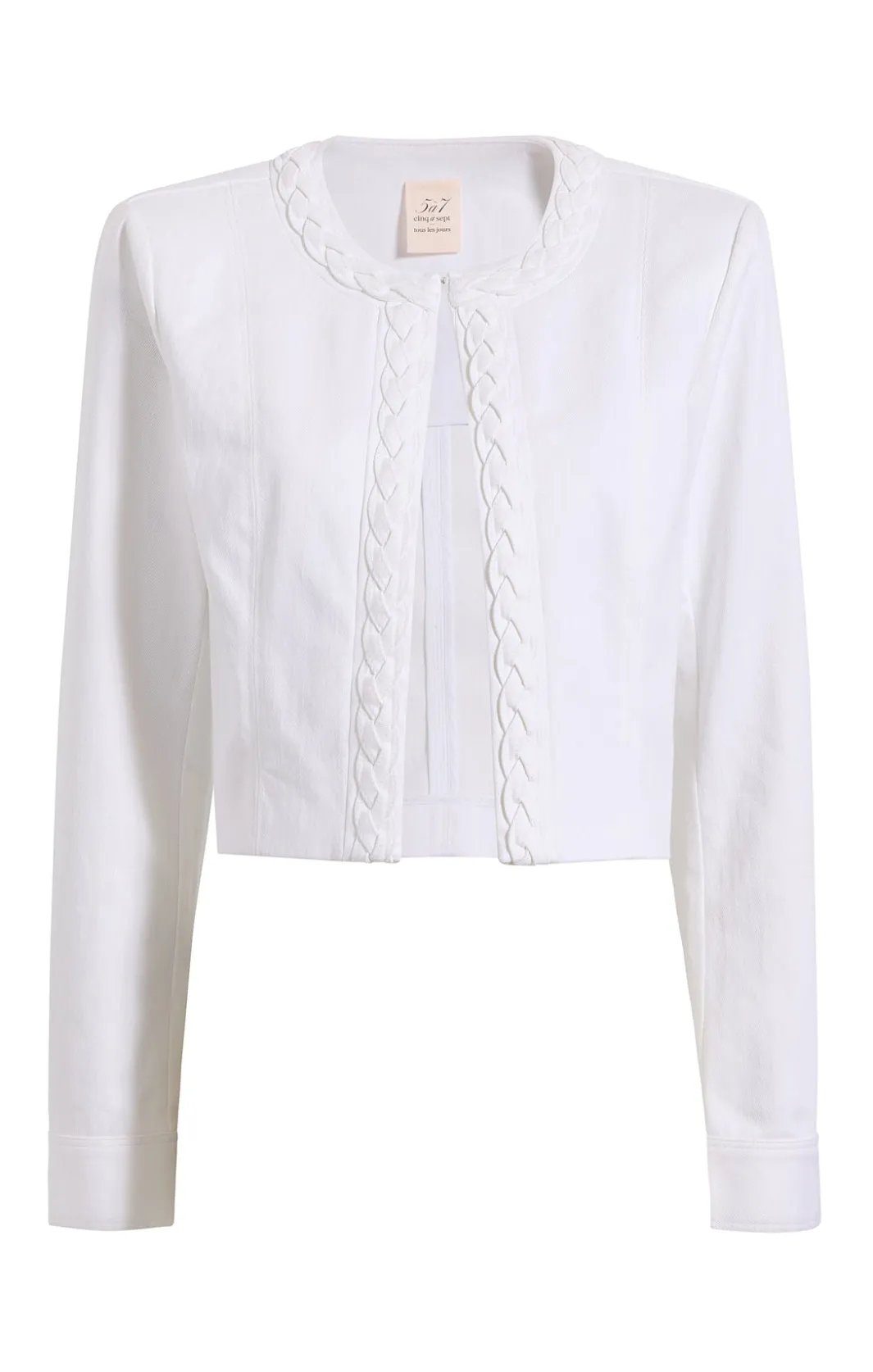 Jackets | Denim<Cinq à Sept Braided Ayala Jacket White