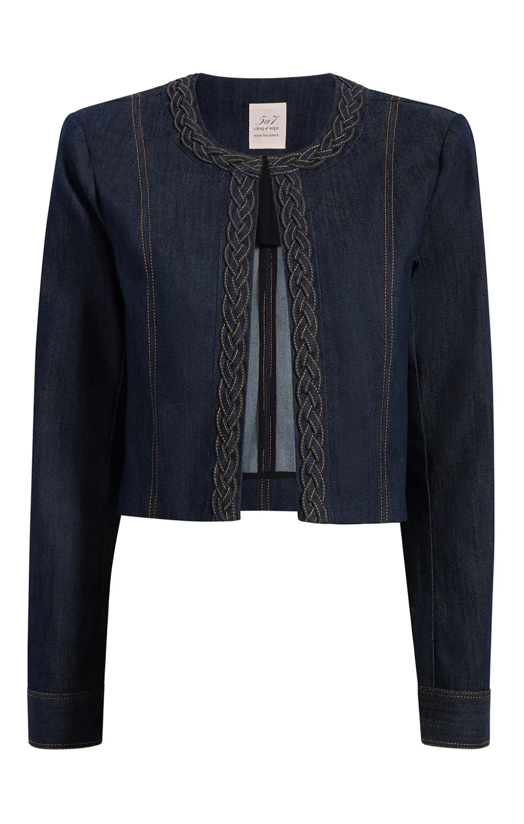 Jackets | Denim<Cinq à Sept Braided Ayala Jacket Indigo