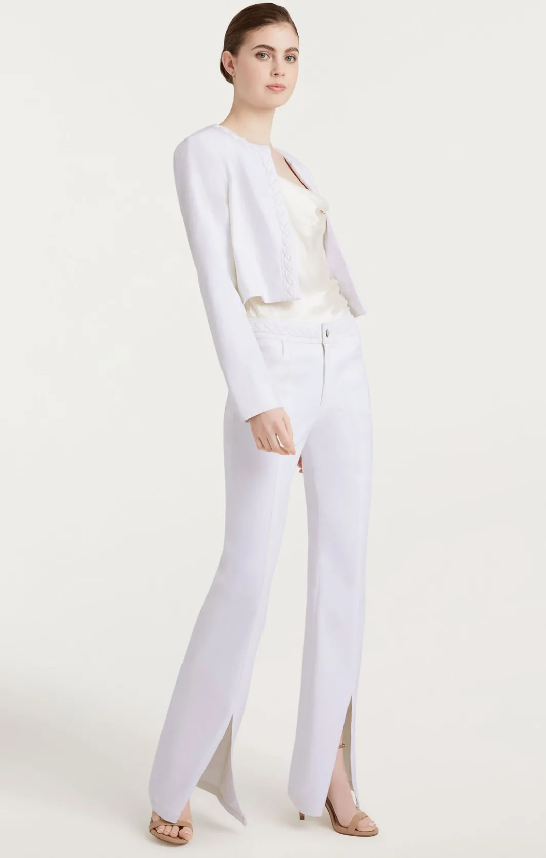 Jackets | Denim<Cinq à Sept Braided Ayala Jacket White