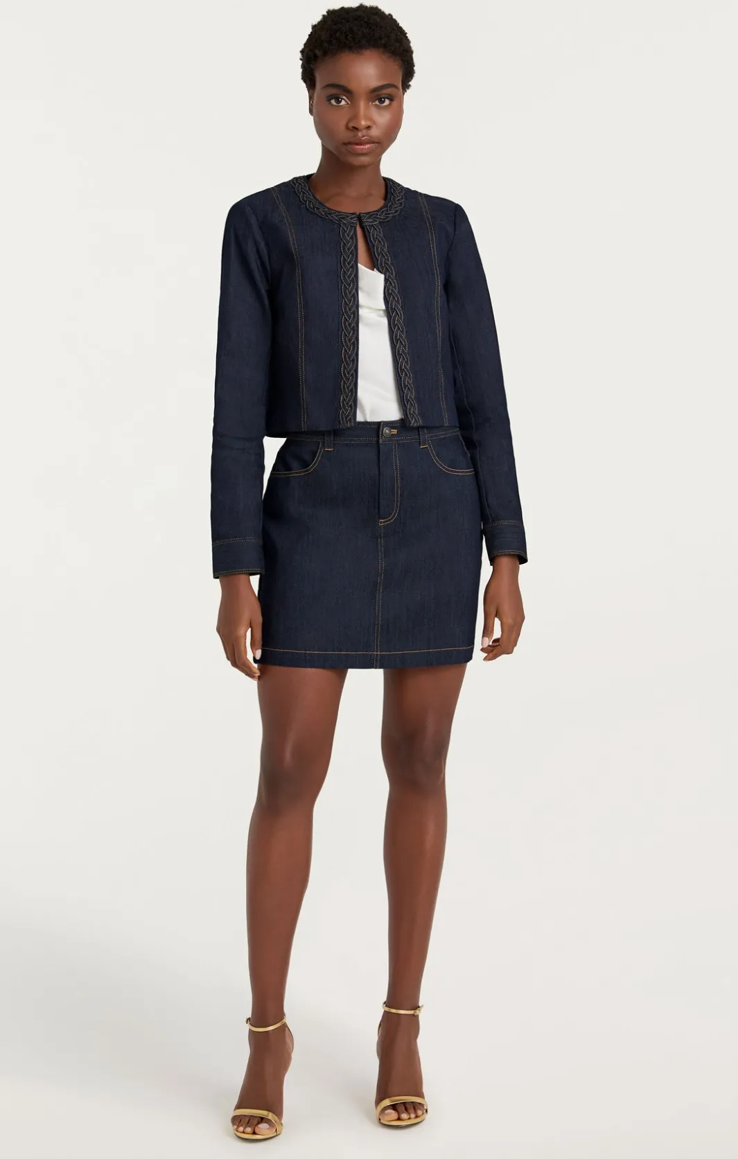 Jackets | Denim<Cinq à Sept Braided Ayala Jacket Indigo