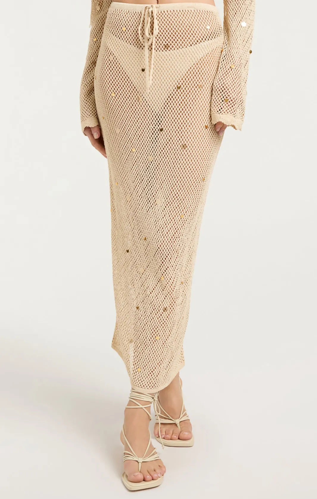 Skirts<Cinq à Sept Briar Skirt Natural/Gold