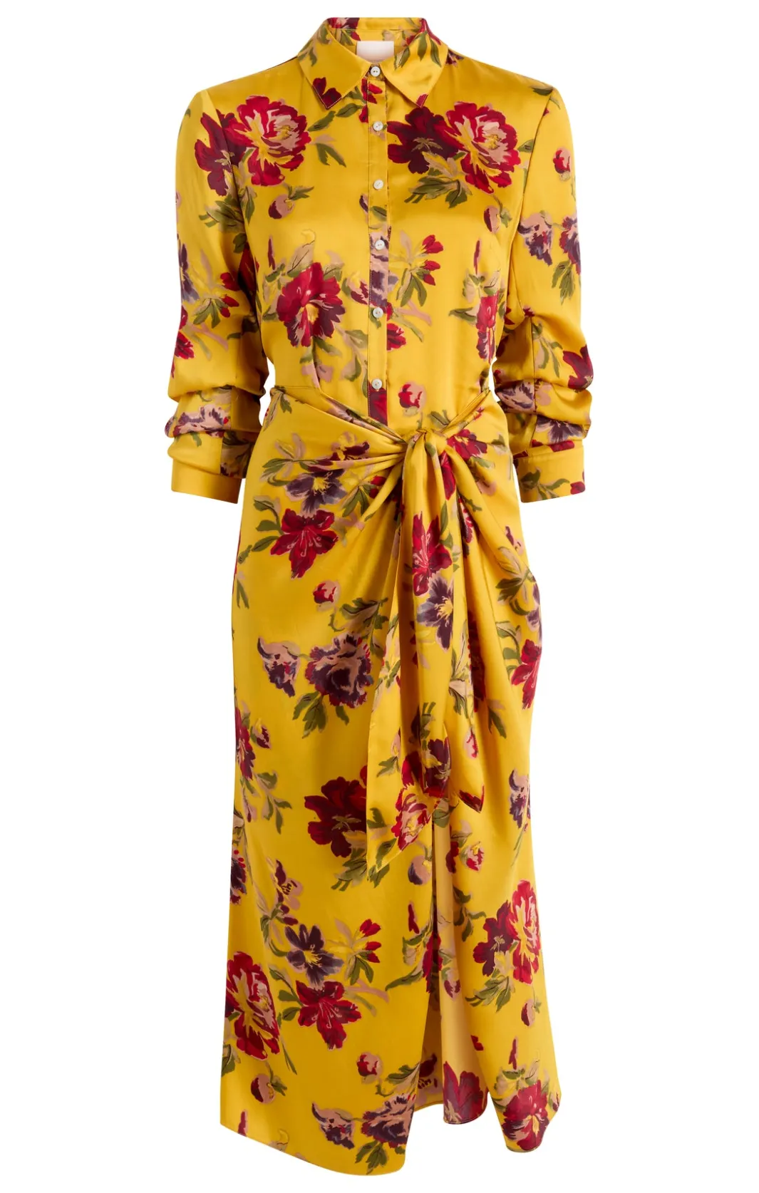 Midi<Cinq à Sept Brigitte Floral Jacey Dress DeepGoldMulti
