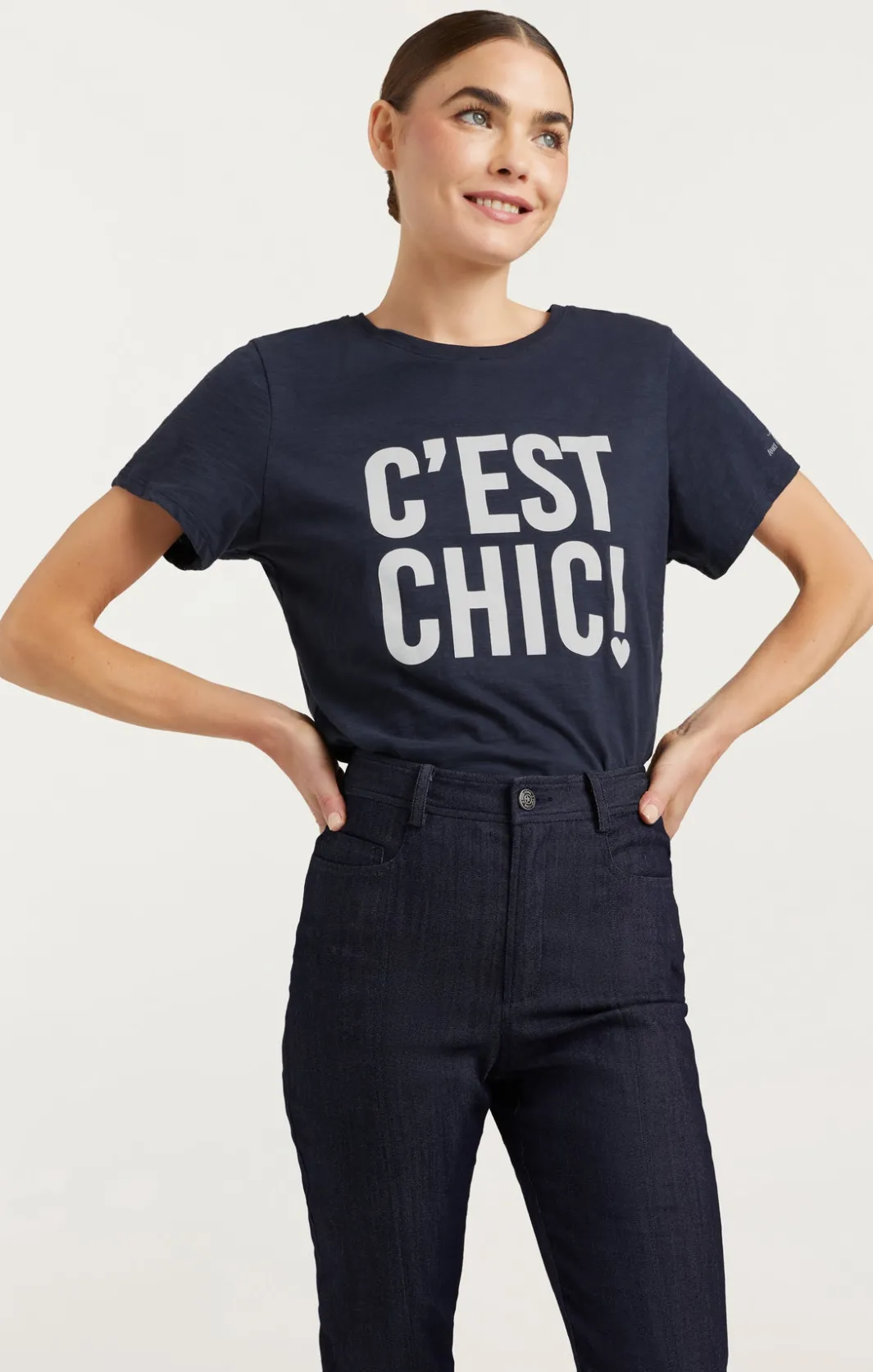 Tees & Pullovers<Cinq à Sept C'est Chic Tee Navy/White