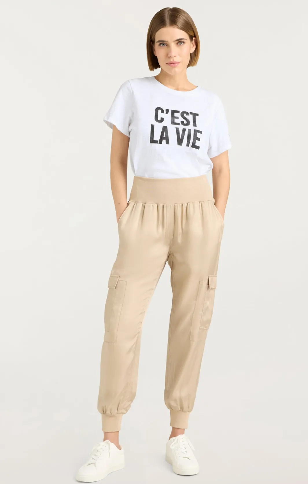 Tees & Pullovers<Cinq à Sept C'est La Vie Tee White/Black
