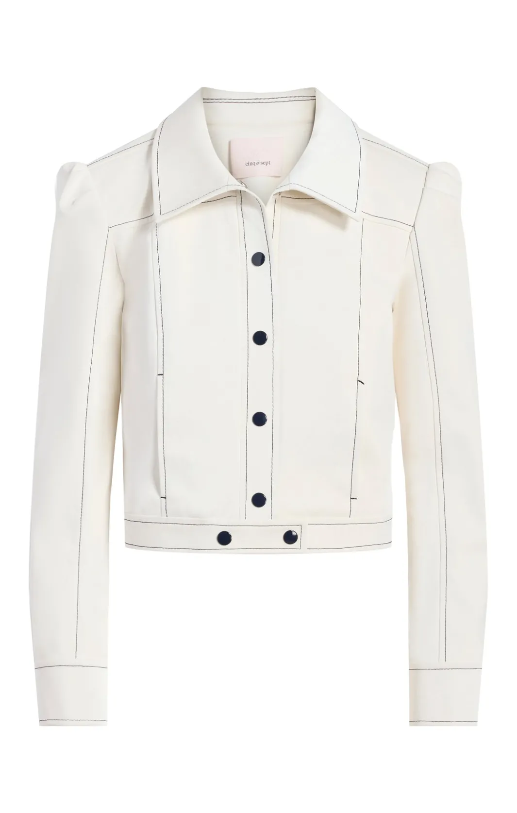 Jackets<Cinq à Sept Ciara Jacket White/Navy