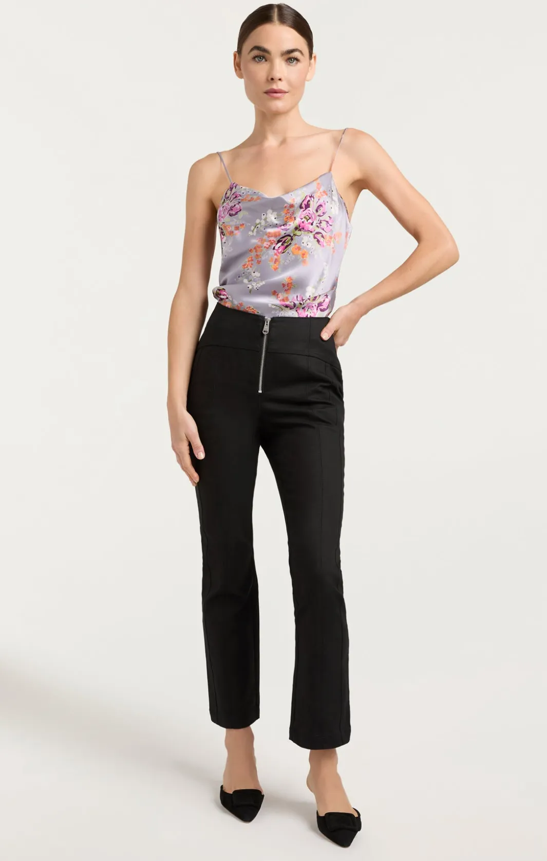 Tank Tops & Camisoles<Cinq à Sept Claudette Floral Marta Cami GreyMulti