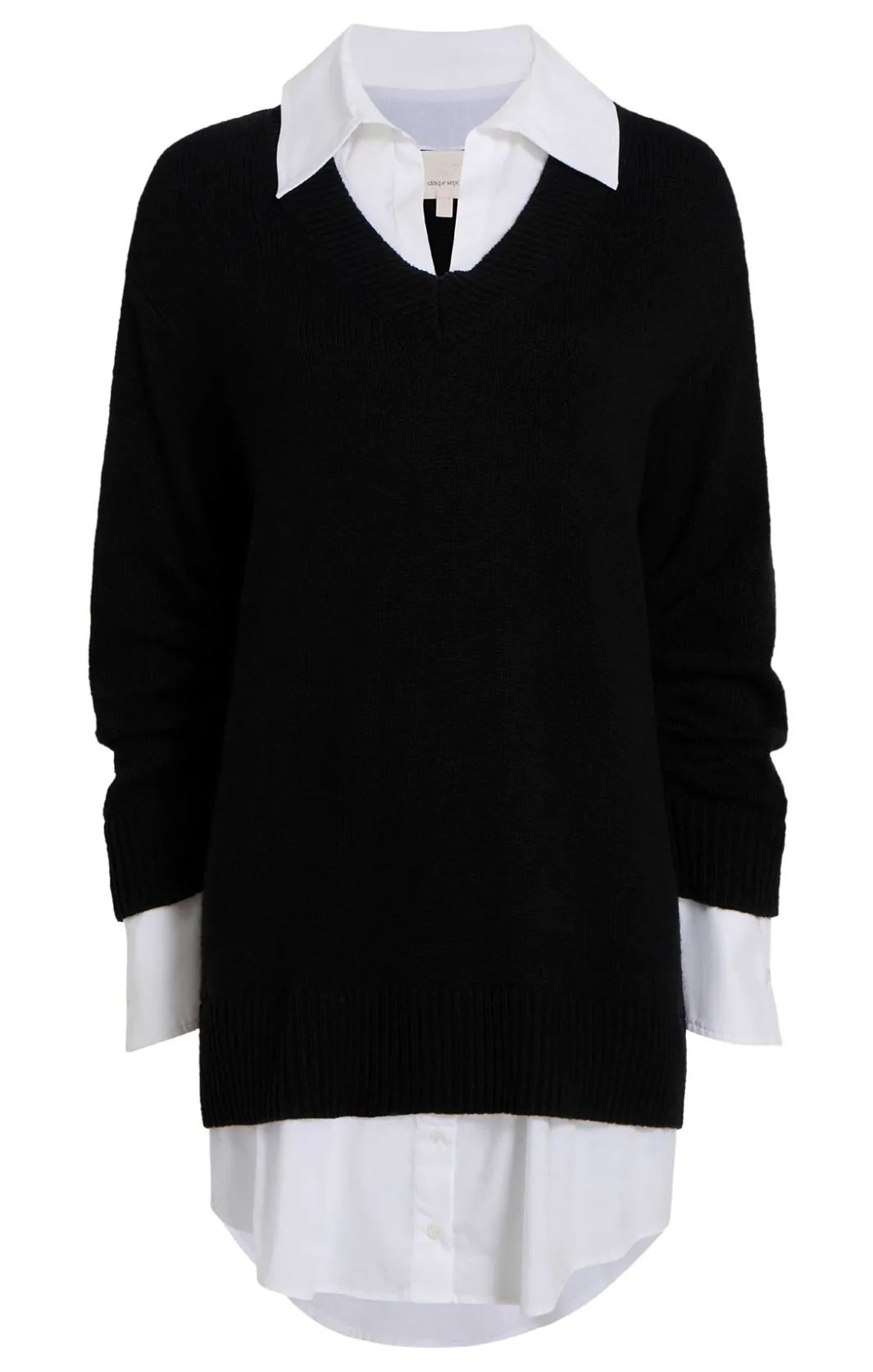 Mini | Sweaters & Knits<Cinq à Sept Collar Santina Dress Black/white