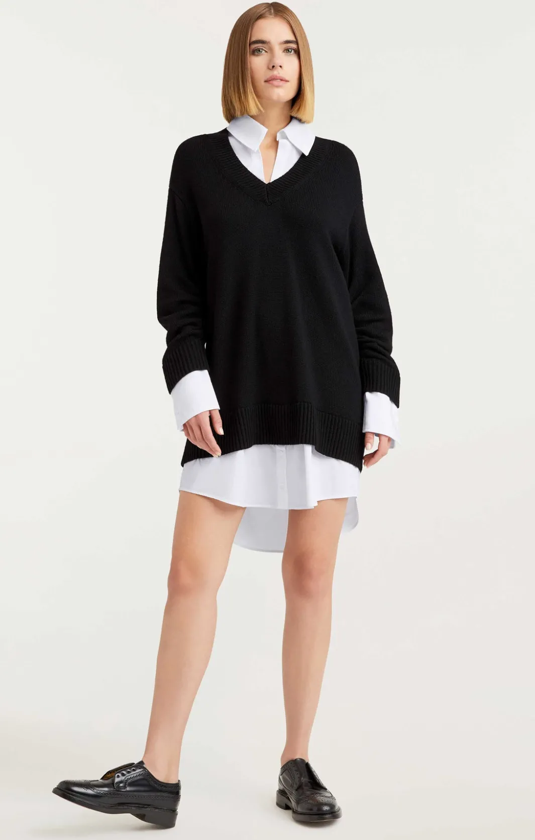 Mini | Sweaters & Knits<Cinq à Sept Collar Santina Dress Black/white