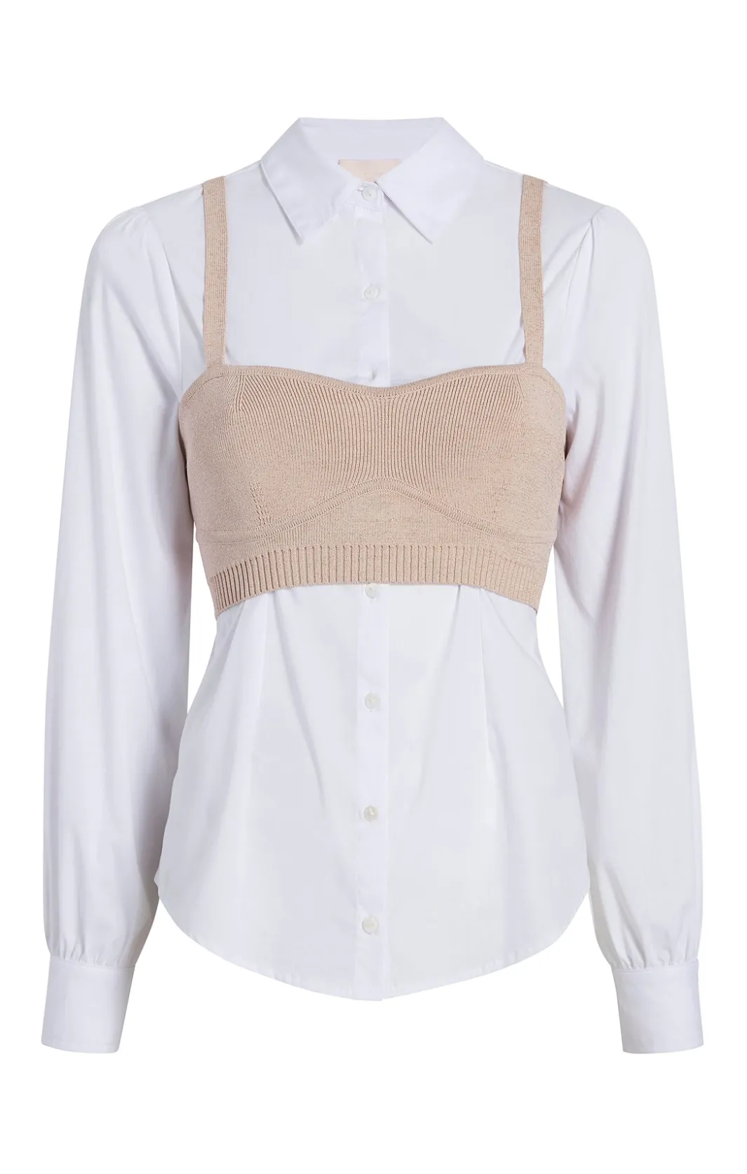 Long Sleeve Tops<Cinq à Sept Connie Top Oyster/White