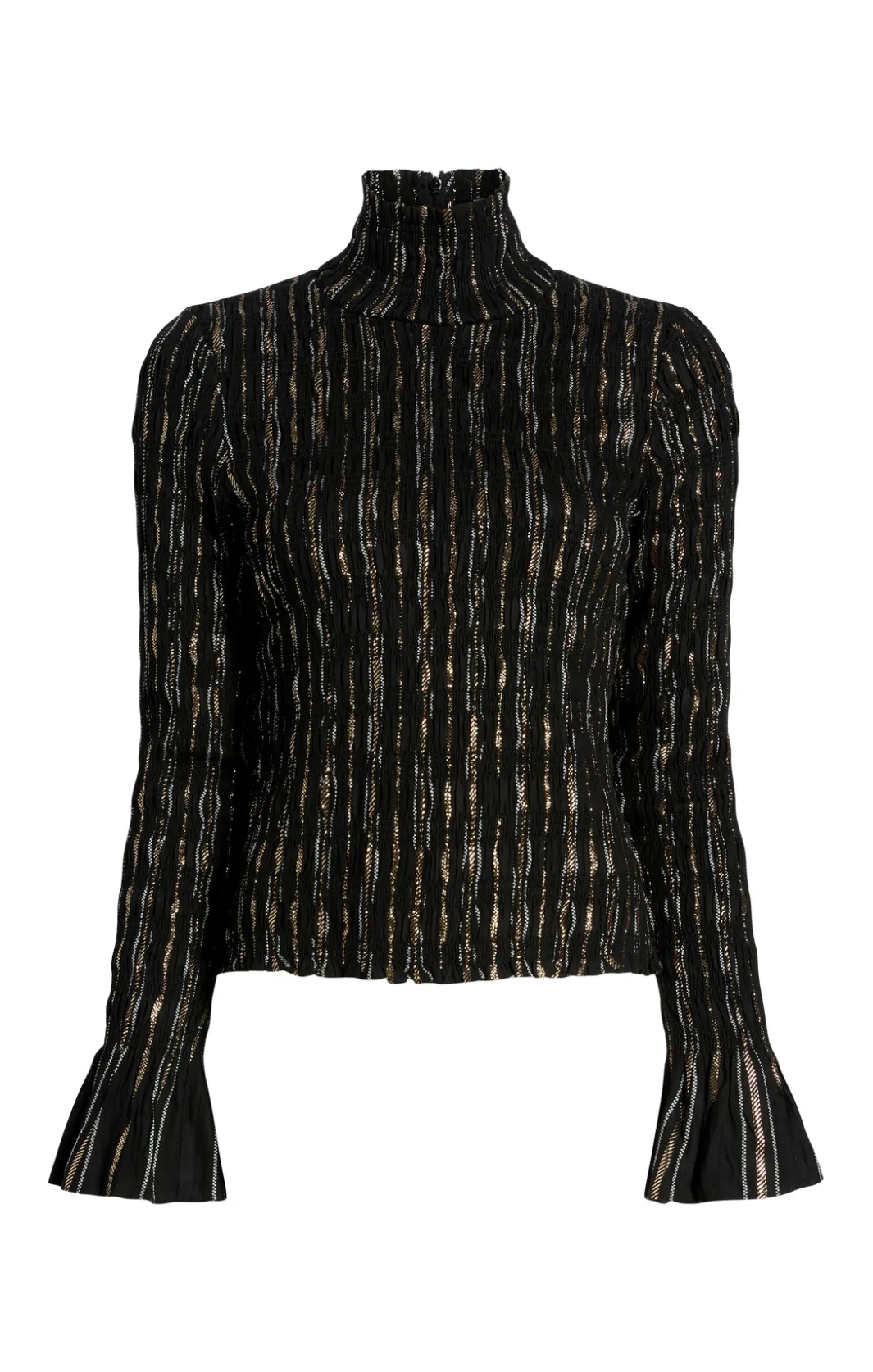 Long Sleeve Tops<Cinq à Sept Cooper Top Black/bronze