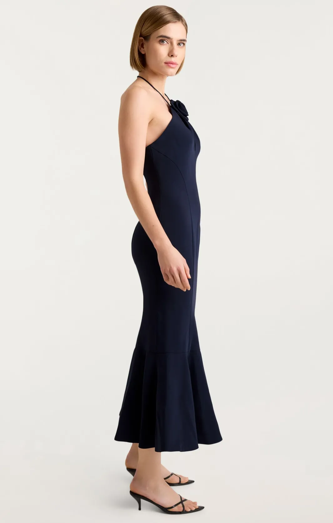 Midi | Cocktail & Evening<Cinq à Sept Crepe Flower Jennie Dress Navy