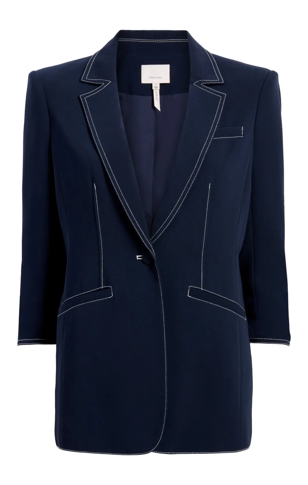 Blazers<Cinq à Sept Crepe Khloe Blazer Navy/Ivory