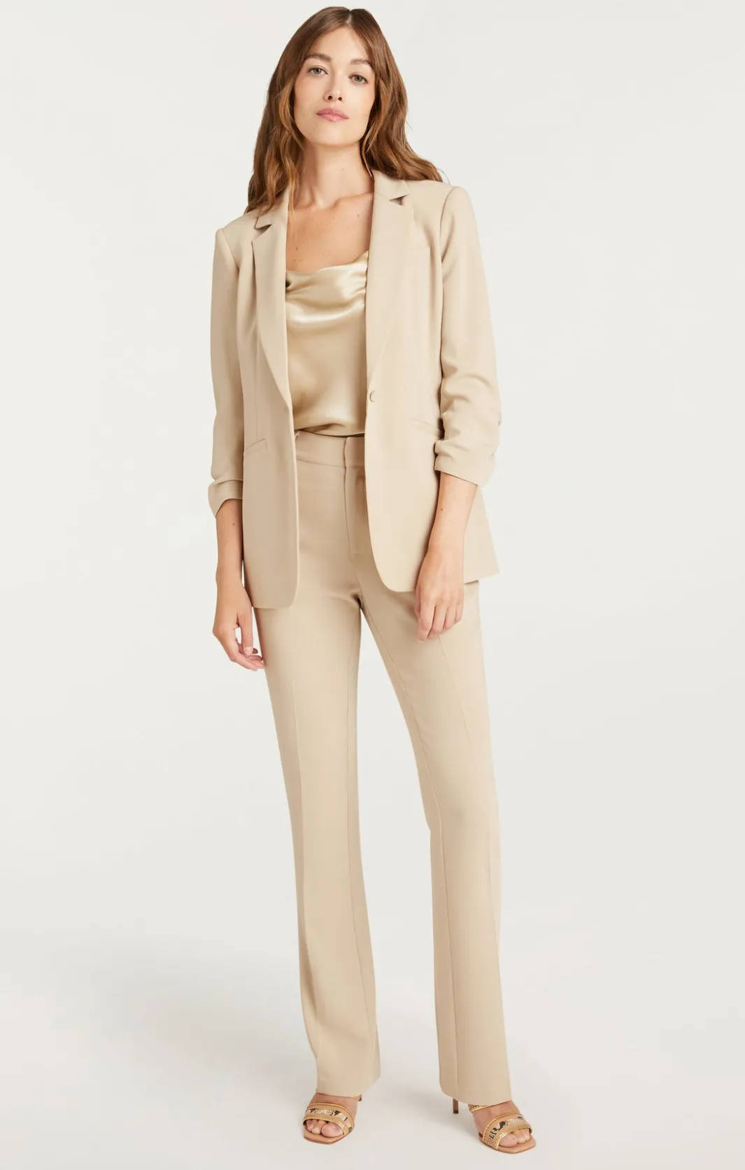 Blazers<Cinq à Sept Crepe Khloe Blazer Khaki