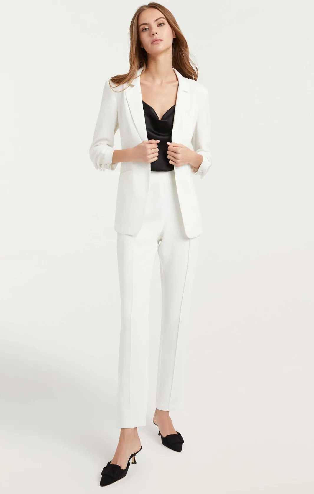 Blazers<Cinq à Sept Crepe Khloe Blazer Ivory