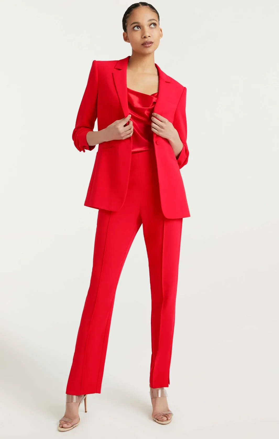 Jackets<Cinq à Sept Crepe Khloe Blazer Rose