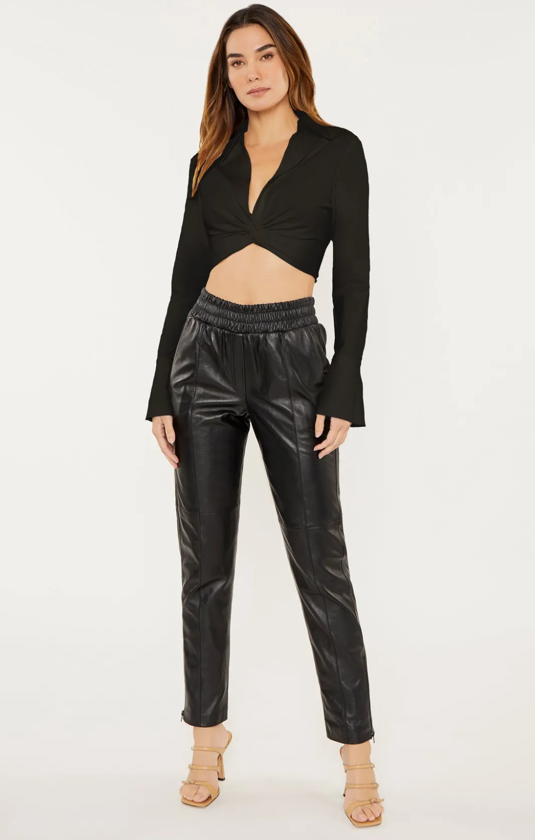 Long Sleeve Tops<Cinq à Sept Cropped Mckenna Top Black