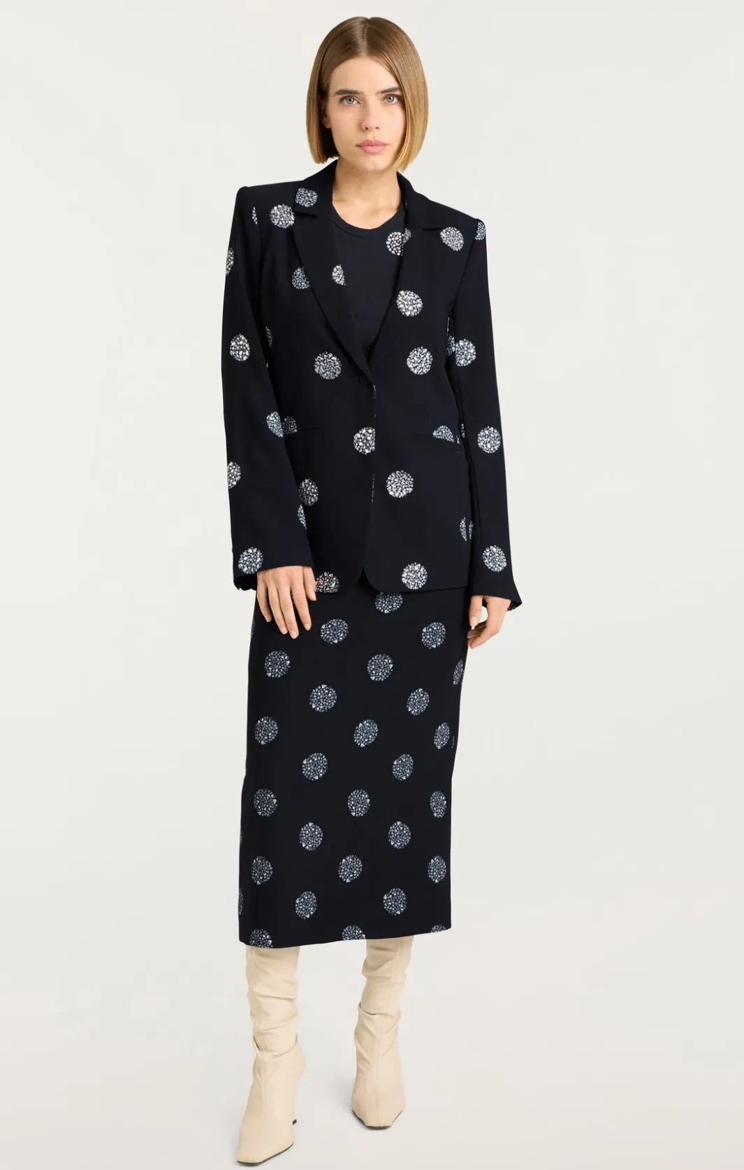 Blazers<Cinq à Sept Crystal Dot Karlie Blazer Black/Silver