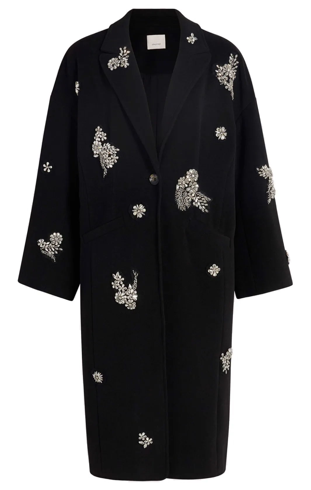 Outerwear<Cinq à Sept Crystal Ivy Gravis Coat Black