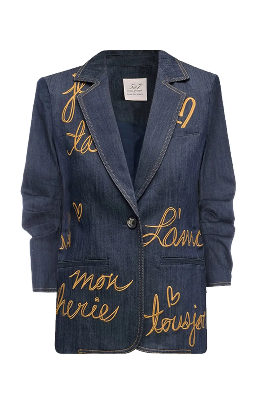 Blazers | Denim<Cinq à Sept Denim Lamour Khloe Blazer Indigo