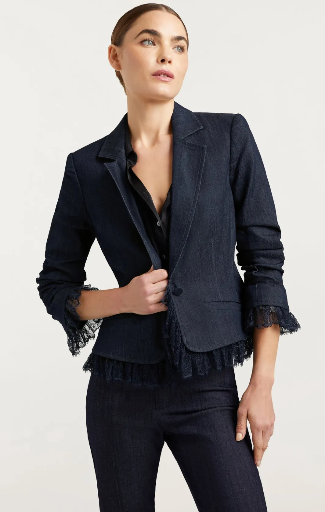 Jackets | Denim<Cinq à Sept Denim Le Petit Roxie Blazer Indigo