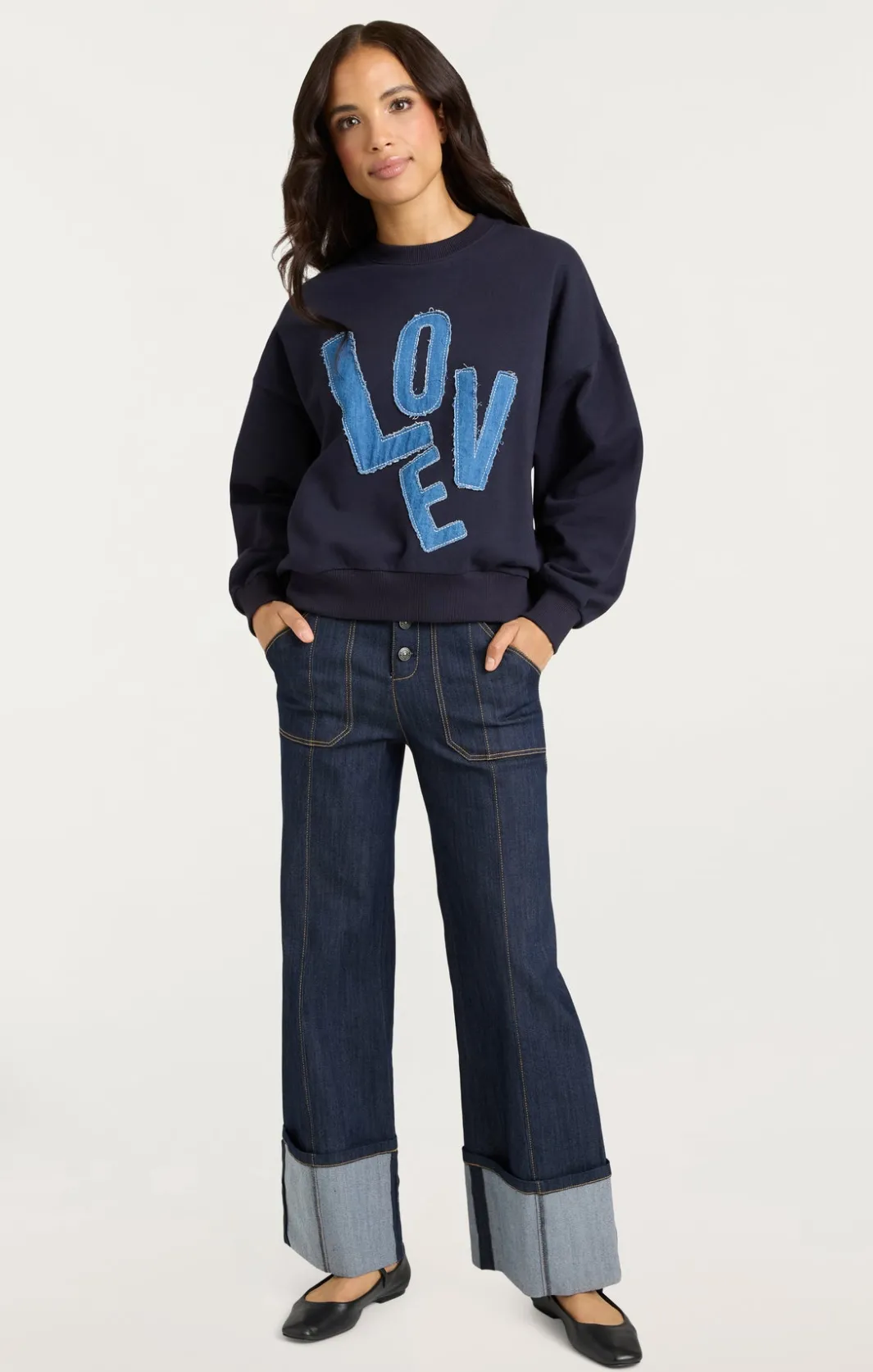 Long Sleeve Tops | Sweaters & Knits<Cinq à Sept Denim Love Brandy Pullover Navy