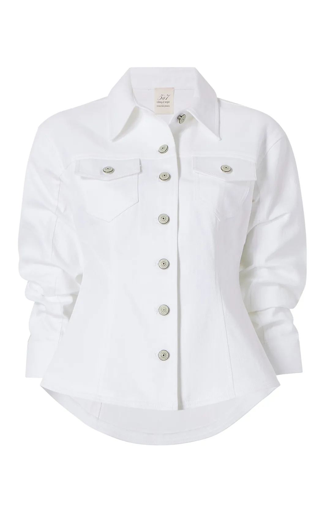 Jackets | Denim<Cinq à Sept Denim Scrunched Canyon Jacket White