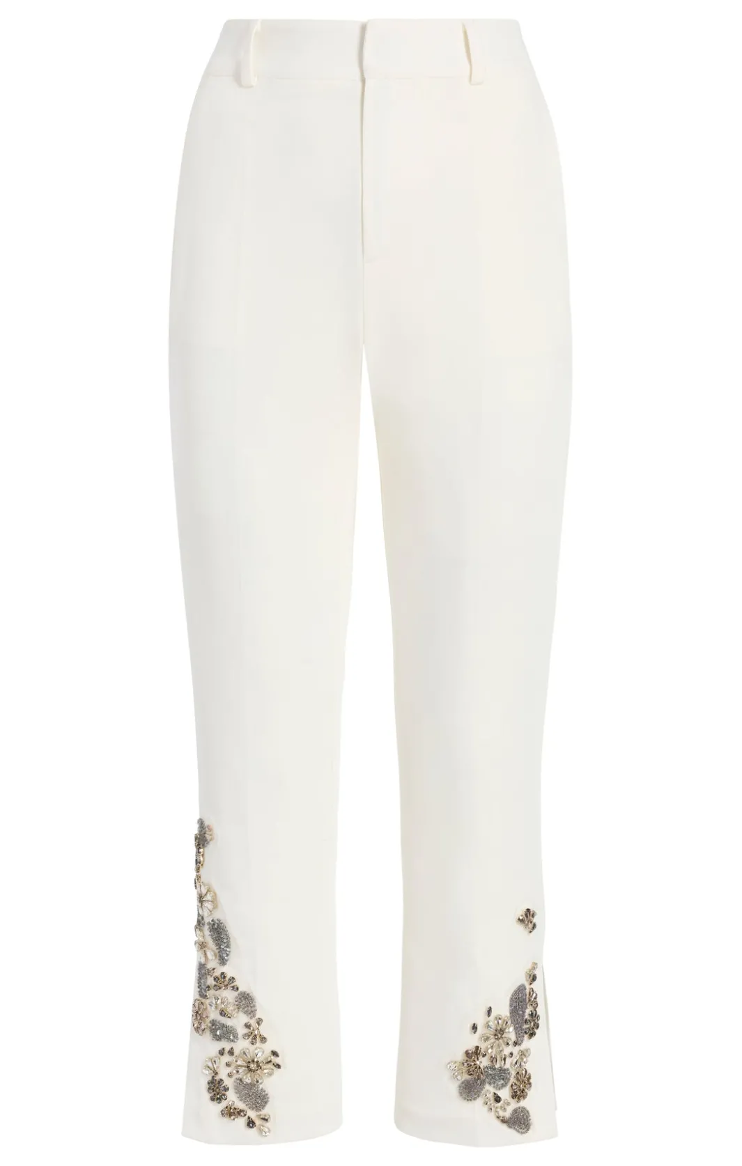 Pants<Cinq à Sept Diamond Daisies Cropped Kerry Pant Ivory/Smoke