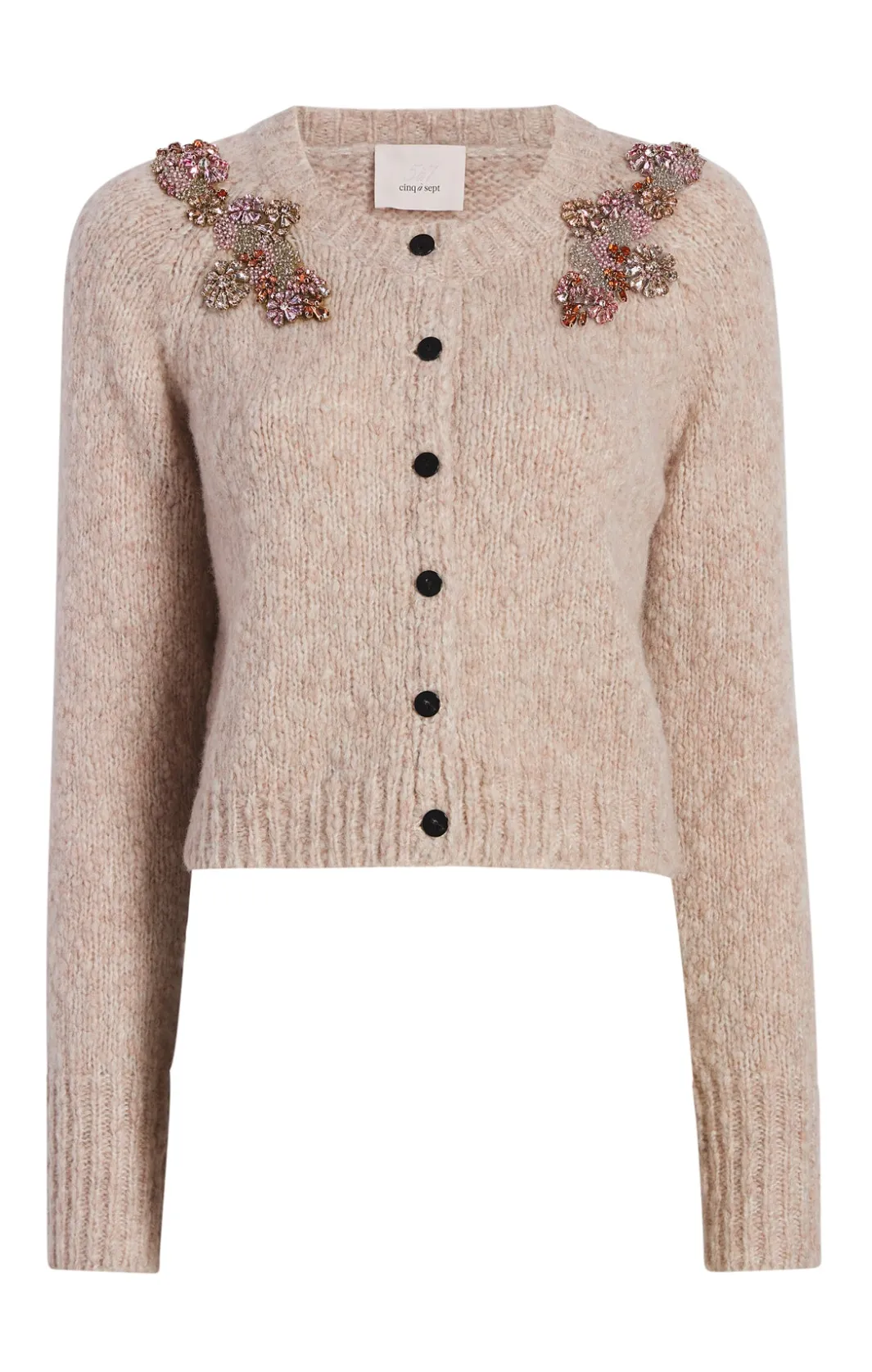 Sweaters & Knits | Sweaters & Knits<Cinq à Sept Diamond Daisies Millie Cardigan Oyster
