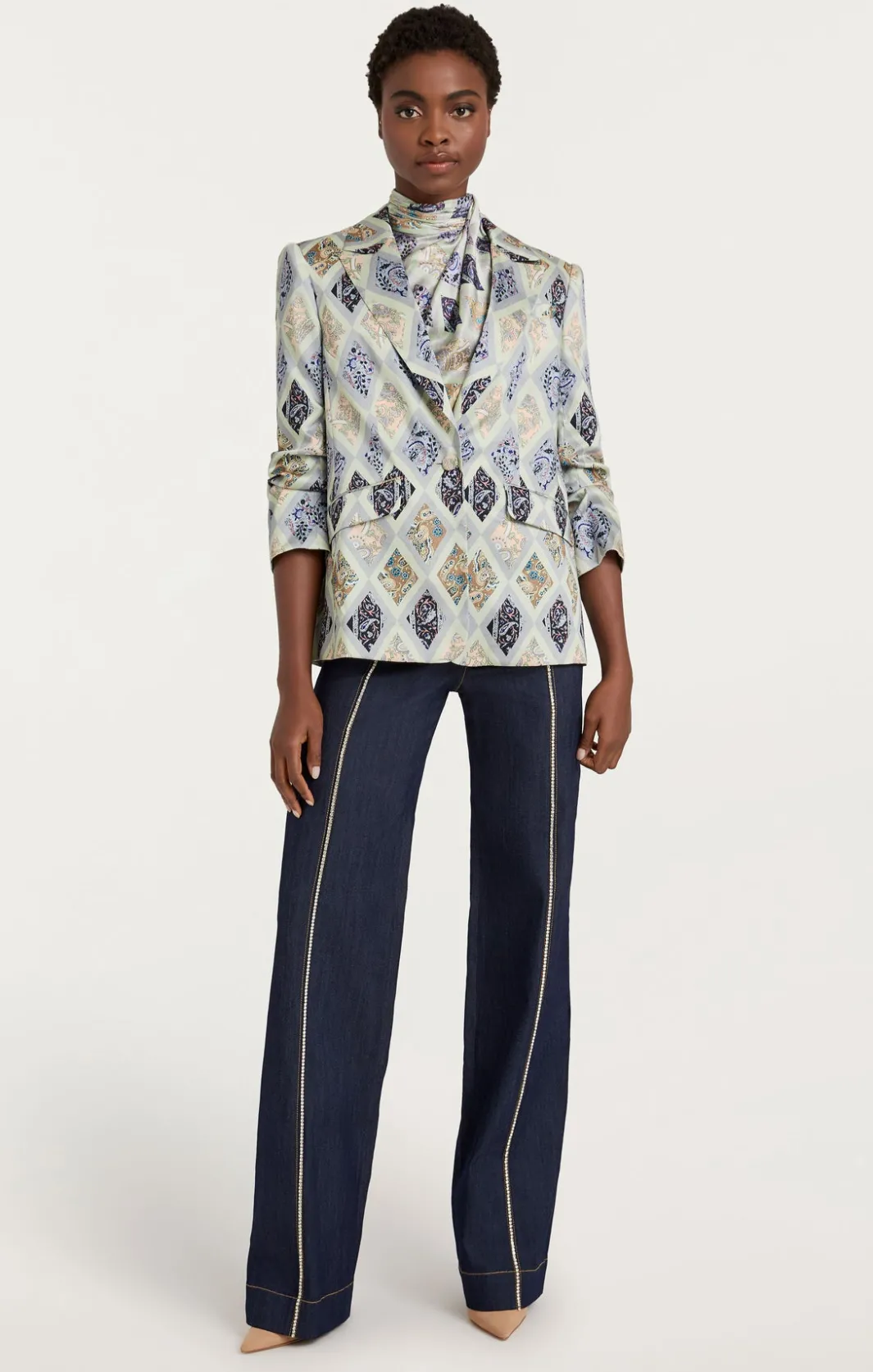 Jackets<Cinq à Sept Diamond Sea Kylie Blazer CeladonMulti