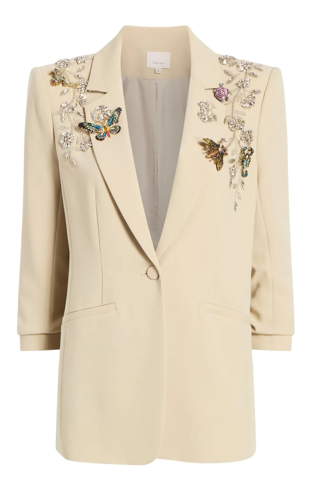 Blazers<Cinq à Sept Diamond Vines Khloe Blazer Khaki/Silver