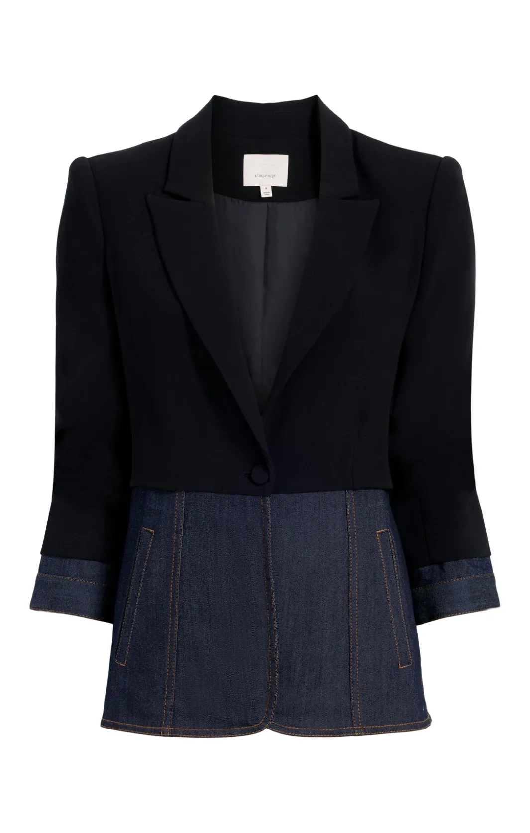 Denim<Cinq à Sept Dionne Blazer Black/Indigo