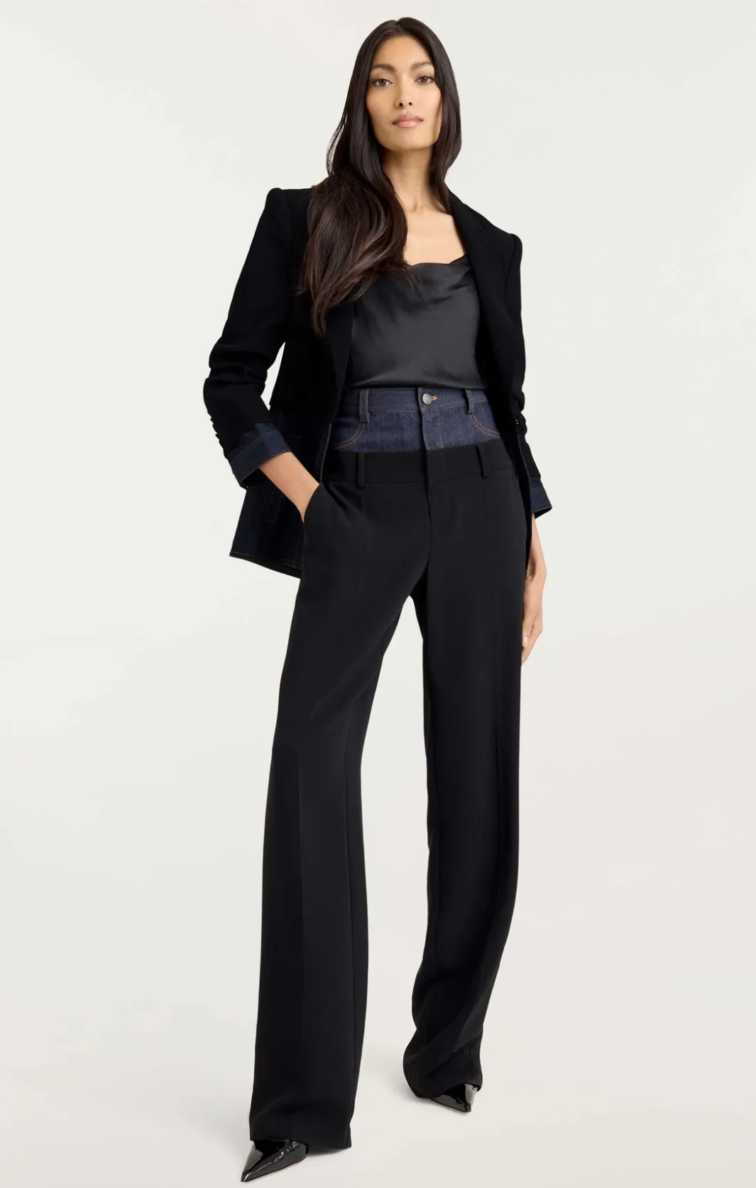 Denim<Cinq à Sept Dionne Blazer Black/Indigo