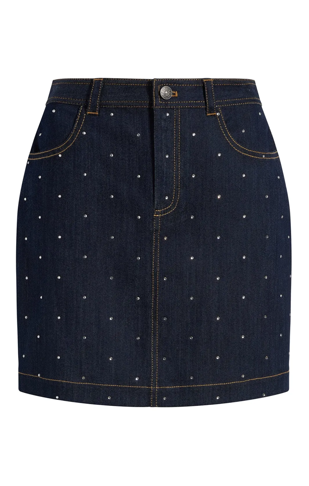 Denim | Skirts<Cinq à Sept Ditsy Rhinestone Lynette Skirt Indigo