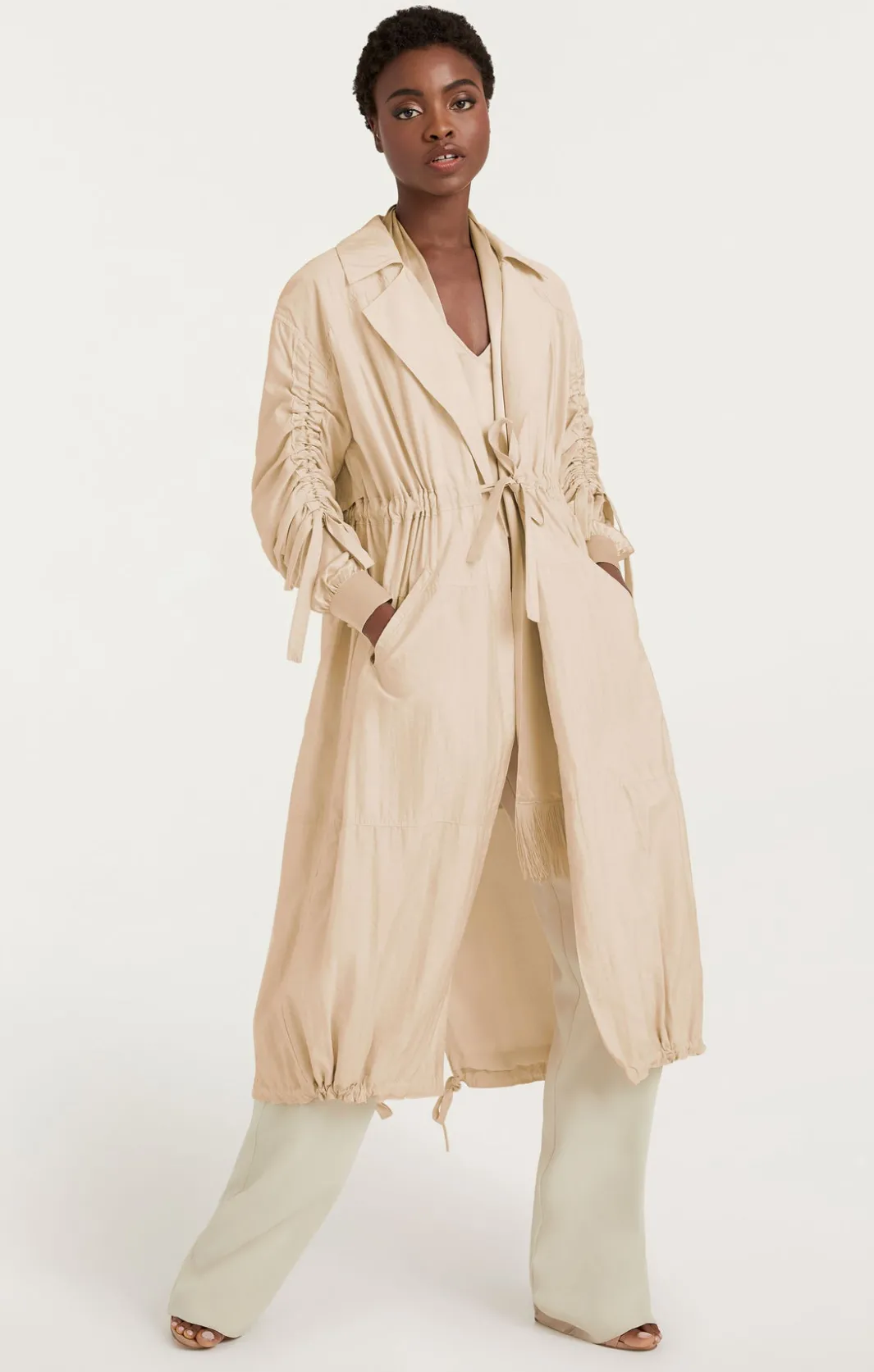 Jackets | Outerwear<Cinq à Sept Emmeline Coat Plaster