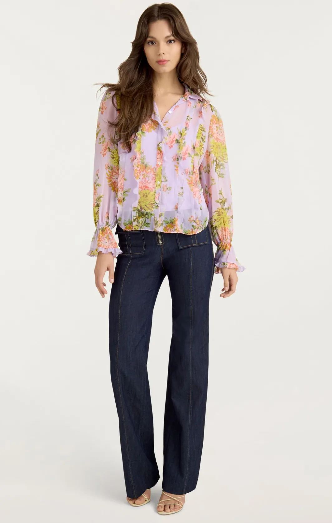 Long Sleeve Tops<Cinq à Sept Estelle Top LilacMulti