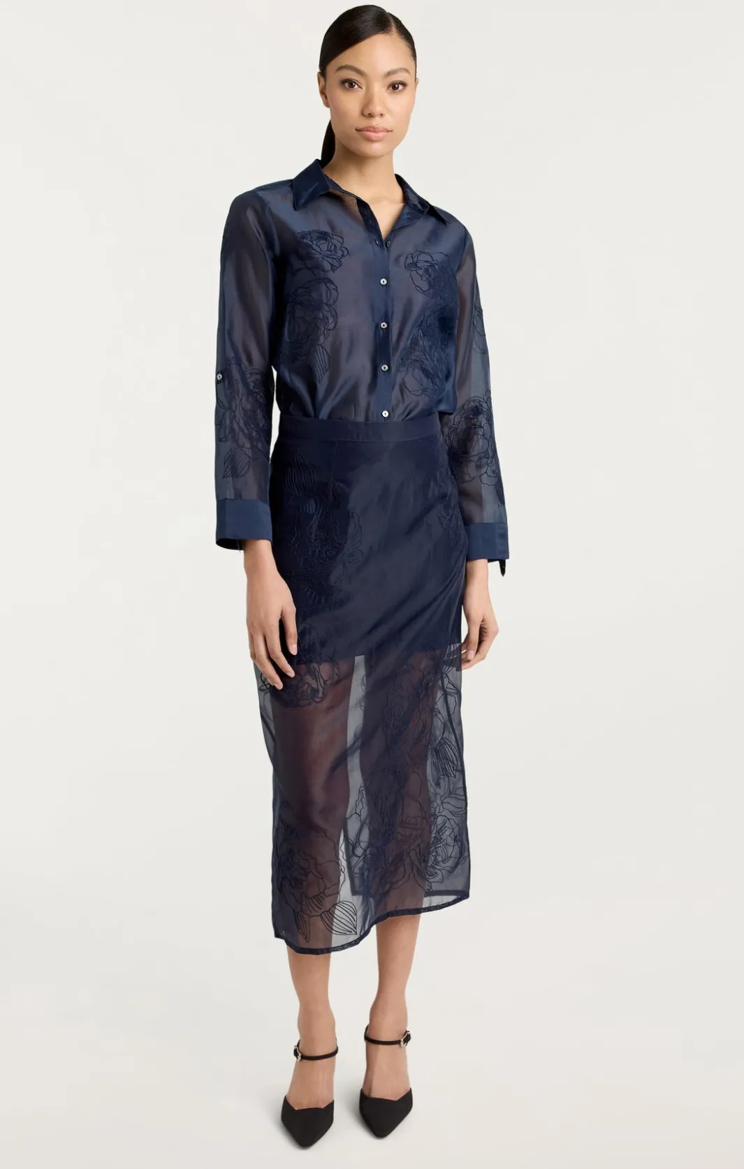 Skirts<Cinq à Sept Etta Skirt Navy